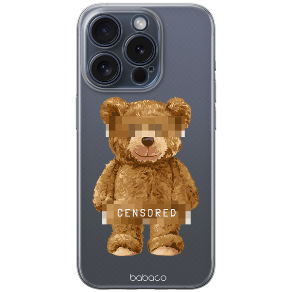 Etui Teddy Censored 001 Babaco Nadruk częściowy Przeźroczysty