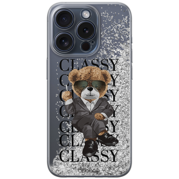 Etui Teddy Classy 001 Babaco Płynny brokat Srebrny