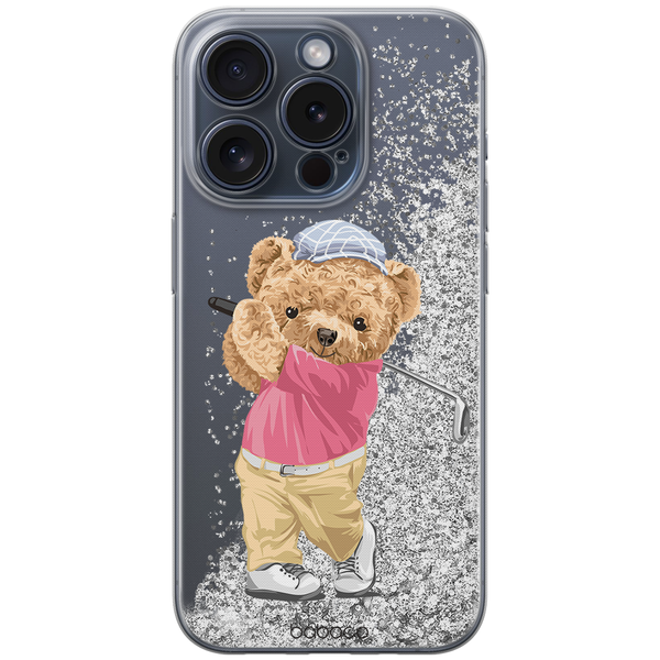 Etui Teddy Golfer 001 Babaco Płynny brokat Srebrny