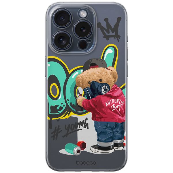 Etui Teddy Graffiti 001 Babaco Nadruk częściowy Przeźroczysty