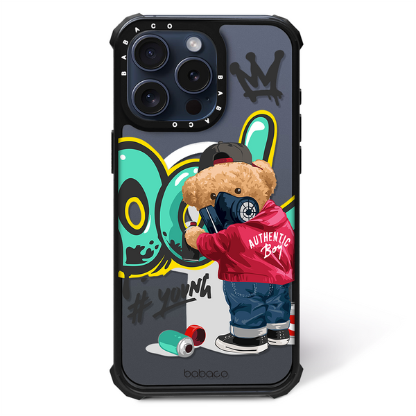 Etui Teddy Graffiti 001 Babaco Nadruk częściowy Przeźroczysty