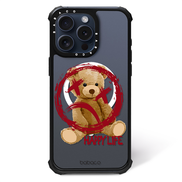 Etui Teddy Happy Life 001 Babaco Nadruk częściowy Przeźroczysty