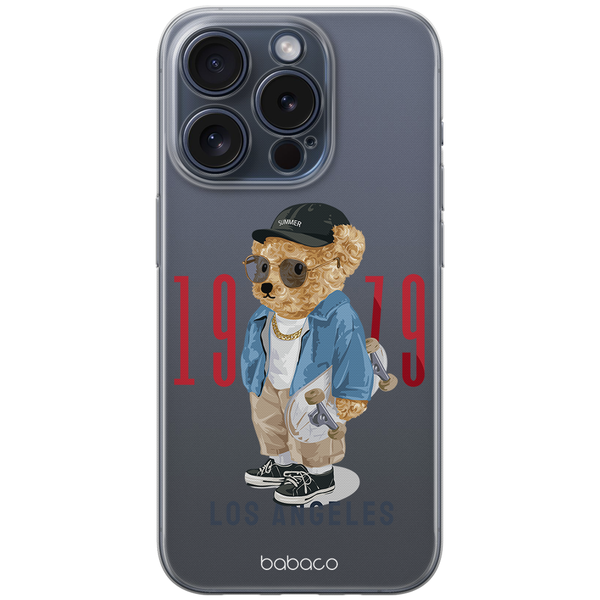 Etui Teddy Los Angeles 001 Babaco Nadruk częściowy Przeźroczysty