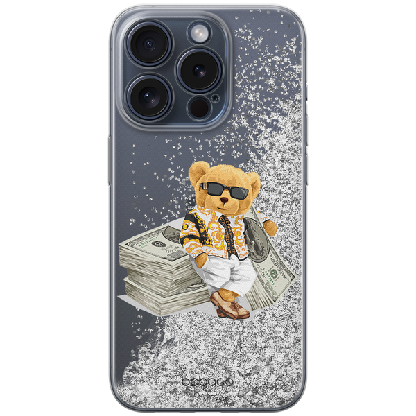 Etui Teddy Money 003 Babaco Płynny brokat Srebrny