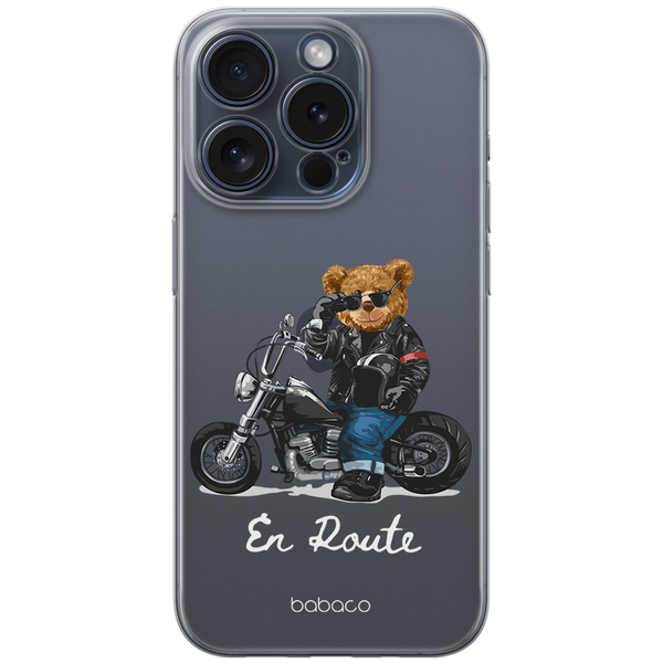 Etui Teddy Motorcyclist 001 Babaco Nadruk częściowy Przeźroczysty