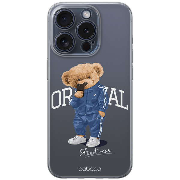 Etui Teddy Original 001 Babaco Nadruk częściowy Przeźroczysty