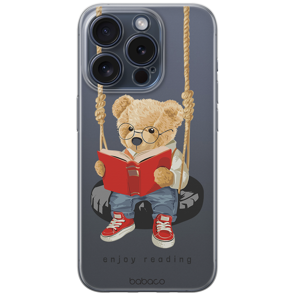 Etui Teddy Reading 001 Babaco Nadruk częściowy Przeźroczysty