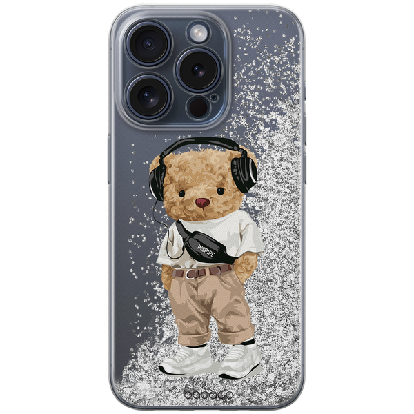 Etui Teddy Trendy 001 Babaco Płynny brokat Srebrny