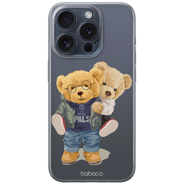 Etui Teddy Couple 001 Babaco Nadruk częściowy Przeźroczysty