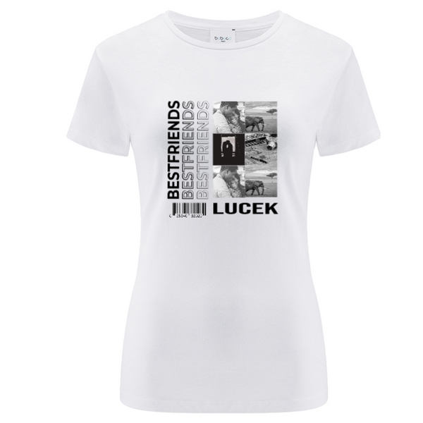 Koszulka personalizowana damska BEST FRIEND KOLAŻ Biała S