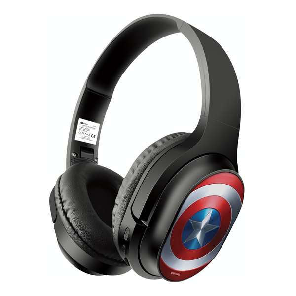 Bezprzewodowe słuchawki stereo z mikrofonem Kapitan Ameryka 001 Marvel Czerwony