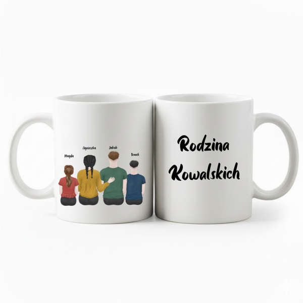 Kubek personalizowany RODZINA Biały klasyczny
