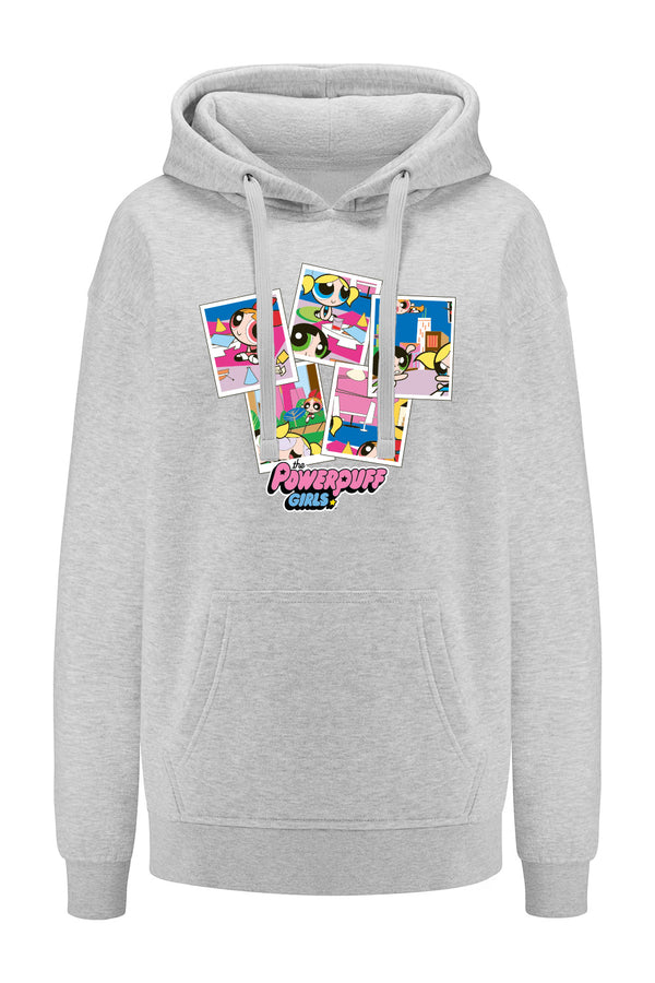 Bluza damska z kapturem Atomówki 001 The Powerpuff Girls Szary