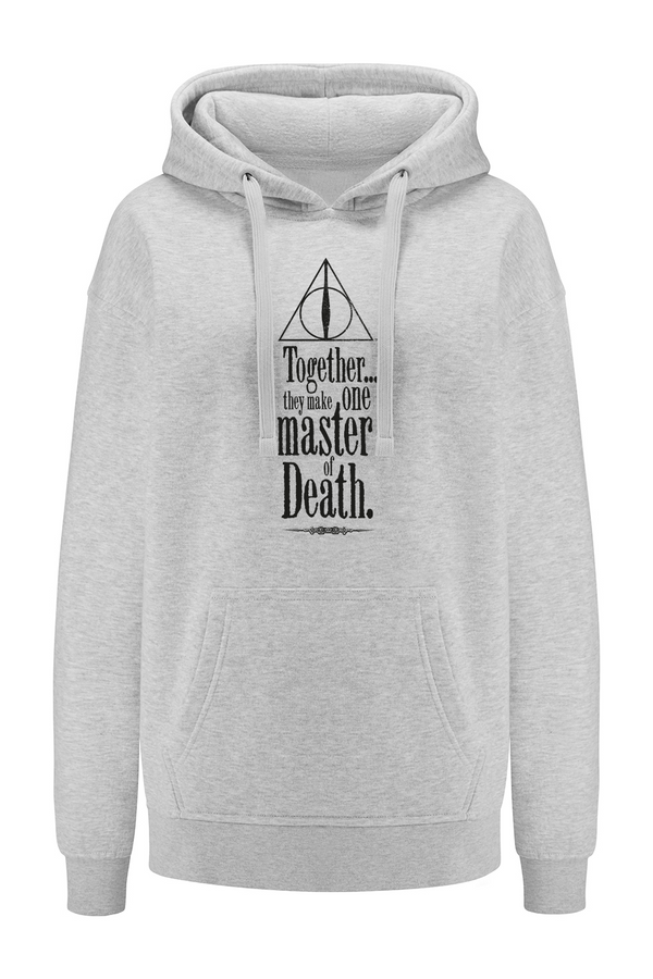 Bluza damska z kapturem Insygnia Śmierci 003 Harry Potter Szary