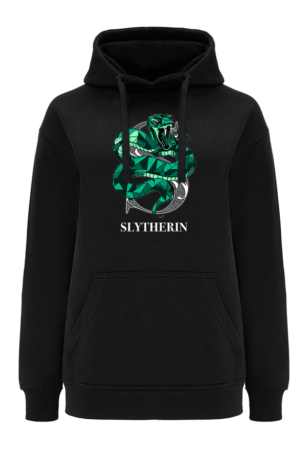 Bluza damska z kapturem Slytherin 005 Harry Potter Czarny