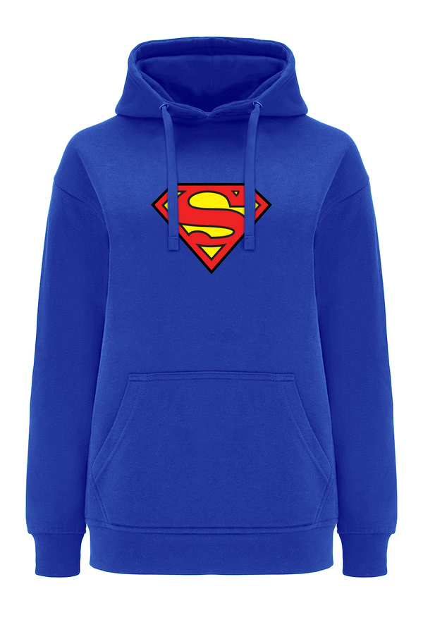 Bluza damska z kapturem Superman 002 DC Niebieski