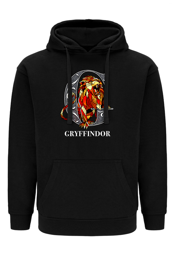 Bluza męska z kapturem Gryffindor 005 Harry Potter Czarny