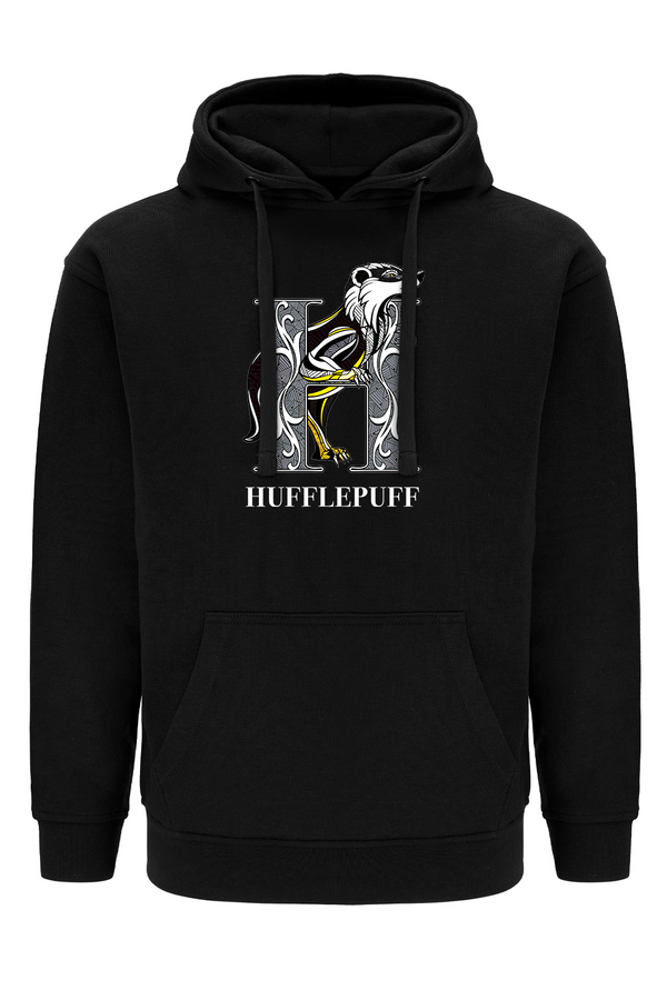 Bluza męska z kapturem Hufflepuff 005 Harry Potter Czarny