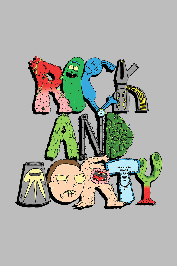 Bluza męska z kapturem Rick i Morty 018 Rick and Morty Szary