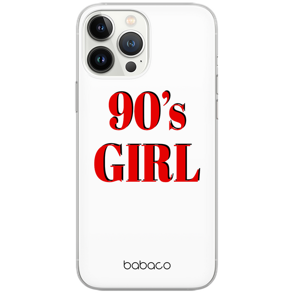 Etui 90's Girl 001 Babaco Nadruk pełny Biały - Babaco Store