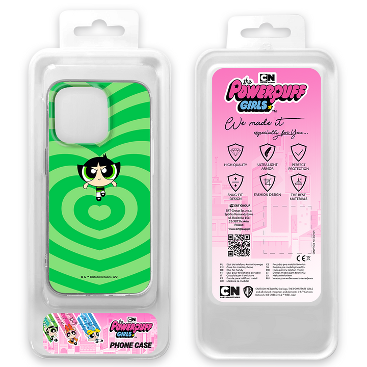 Etui Atomówki 005 The Powerpuff Girls Nadruk pełny Zielony - Babaco Store