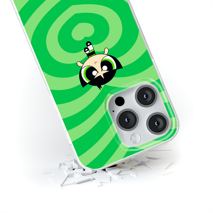 Etui Atomówki 005 The Powerpuff Girls Nadruk pełny Zielony - Babaco Store