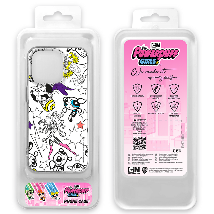 Etui Atomówki 017 The Powerpuff Girls Nadruk pełny Biały - Babaco Store