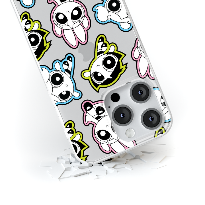 Etui Atomówki 022 The Powerpuff Girls Nadruk częściowy Przeźroczysty - Babaco Store