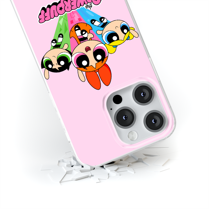 Etui Atomówki 029 The Powerpuff Girls Nadruk pełny Różowy - Babaco Store