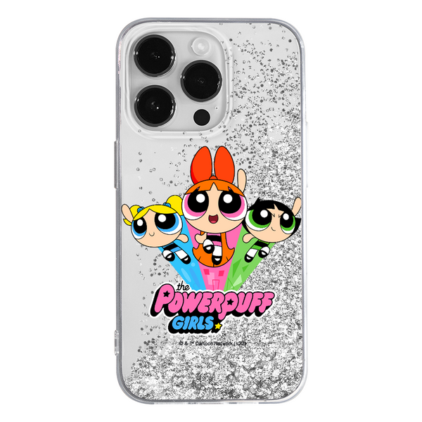 Etui Atomówki 029 The Powerpuff Girls Płynny brokat Srebrny - Babaco Store