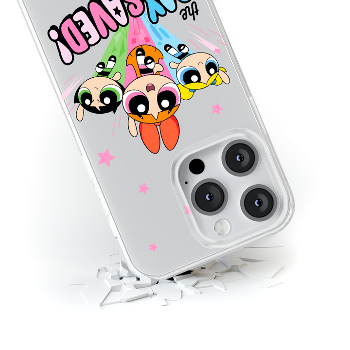 Etui Atomówki 031 The Powerpuff Girls Nadruk częściowy Przeźroczysty - Babaco Store