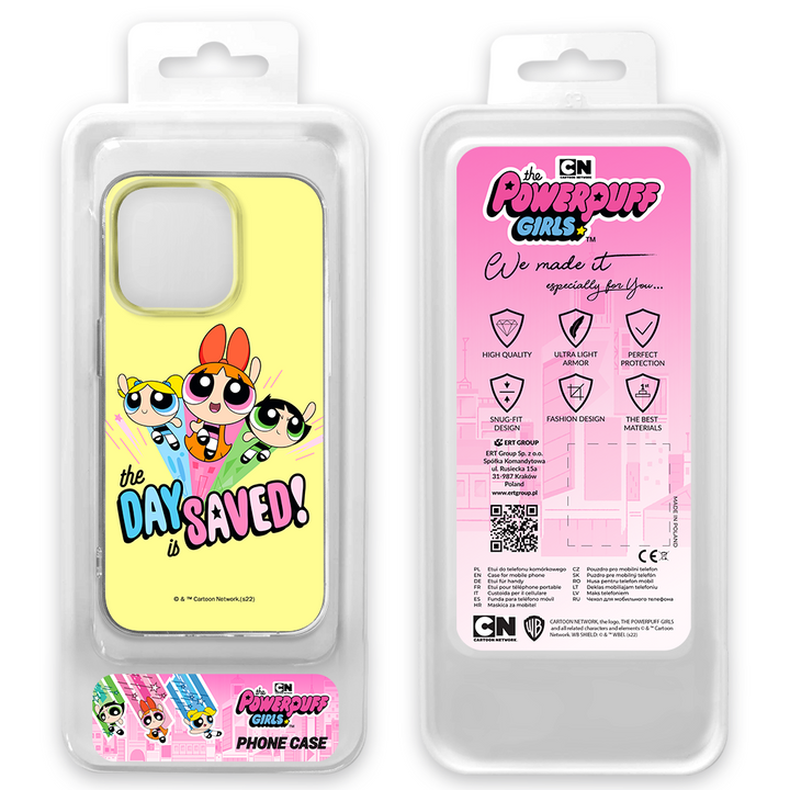 Etui Atomówki 031 The Powerpuff Girls Nadruk pełny Żółty - Babaco Store