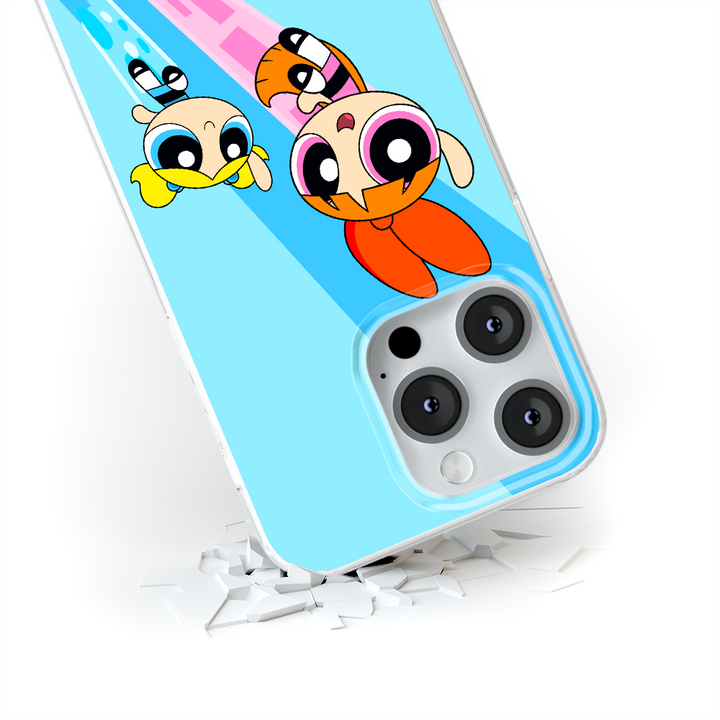 Etui Atomówki 032 The Powerpuff Girls Nadruk pełny Niebieski - Babaco Store