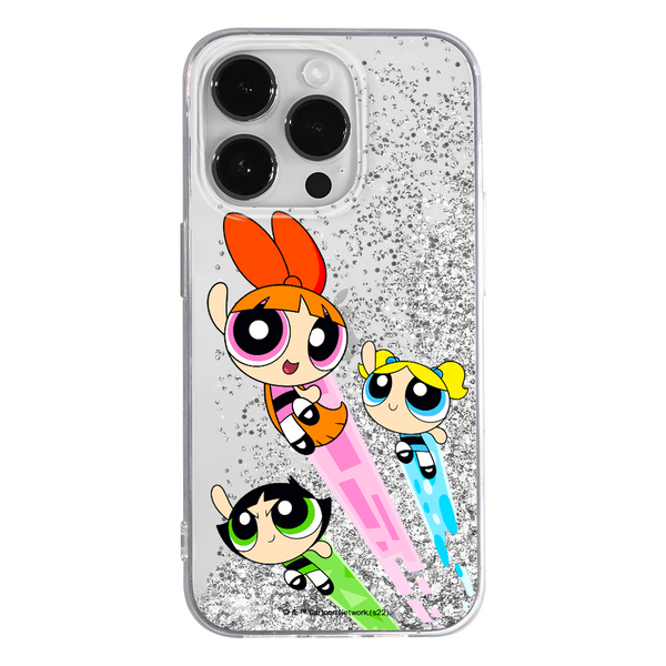 Etui Atomówki 032 The Powerpuff Girls Płynny brokat Srebrny - Babaco Store