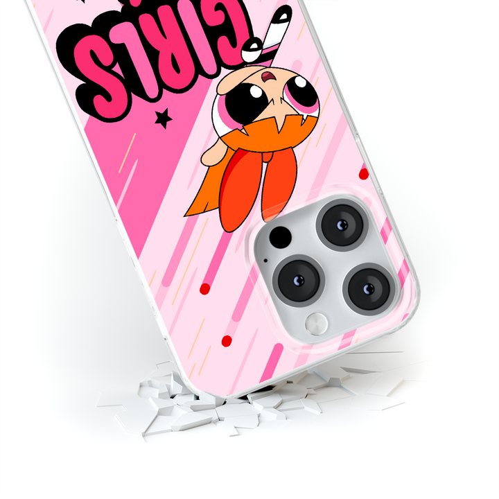 Etui Atomówki 033 The Powerpuff Girls Nadruk pełny Różowy - Babaco Store