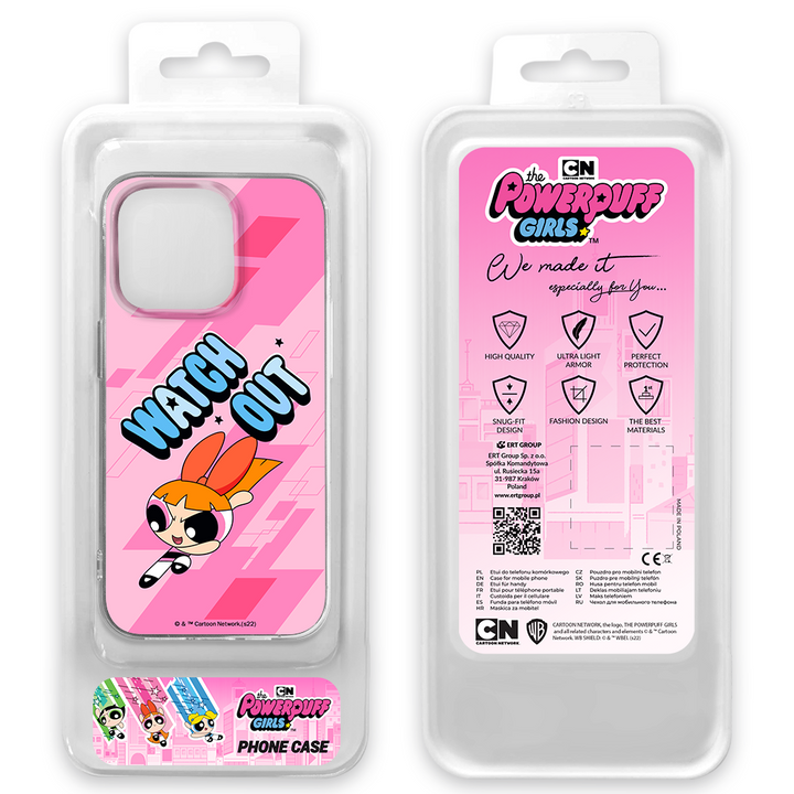 Etui Atomówki 035 The Powerpuff Girls Nadruk pełny Różowy - Babaco Store