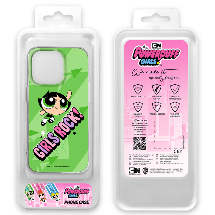 Etui Atomówki 046 The Powerpuff Girls Nadruk pełny Zielony - Babaco Store