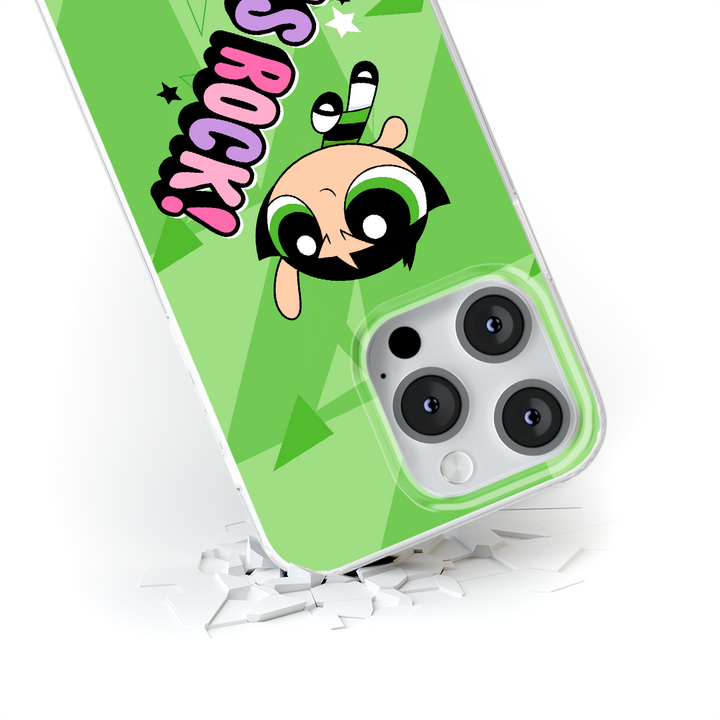 Etui Atomówki 046 The Powerpuff Girls Nadruk pełny Zielony - Babaco Store