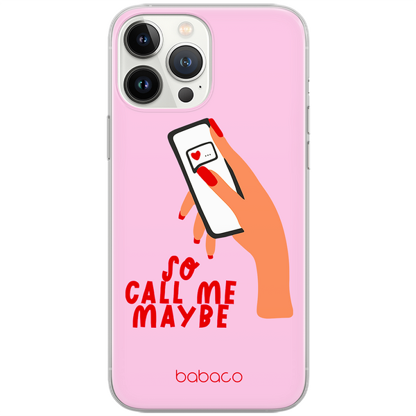 Etui Call me maybe 001 Babaco Nadruk pełny Różowy