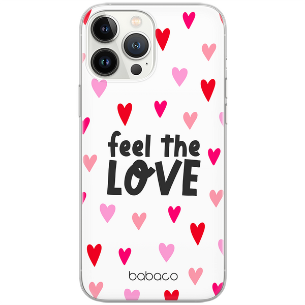 Etui Feel the love 001 Babaco Nadruk częściowy Przeźroczysty