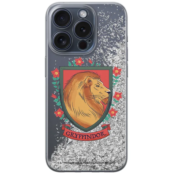 Etui Gryffindor 002 Harry Potter Płynny brokat Srebrny