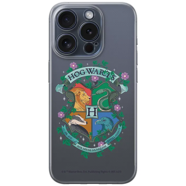 Etui Herb Hogwartu 001 Harry Potter Nadruk częściowy Przeźroczysty