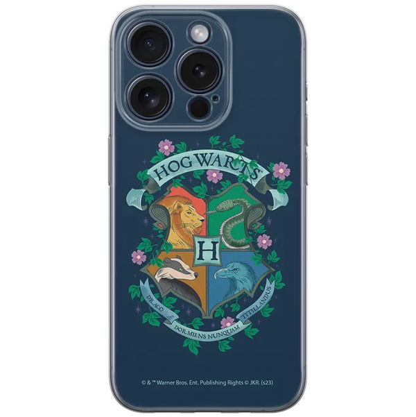 Etui Herb Hogwartu 001 Harry Potter Nadruk pełny Granatowy