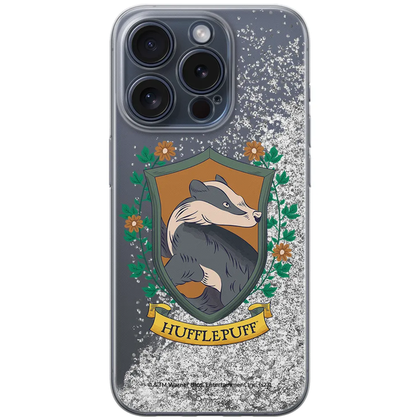 Etui Hufflepuff 002 Harry Potter Płynny brokat Srebrny