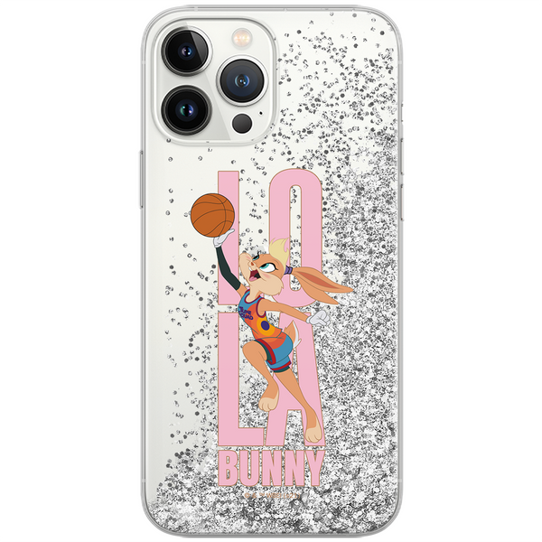 Etui Kosmiczny Mecz 028 Looney Tunes Płynny brokat Srebrny