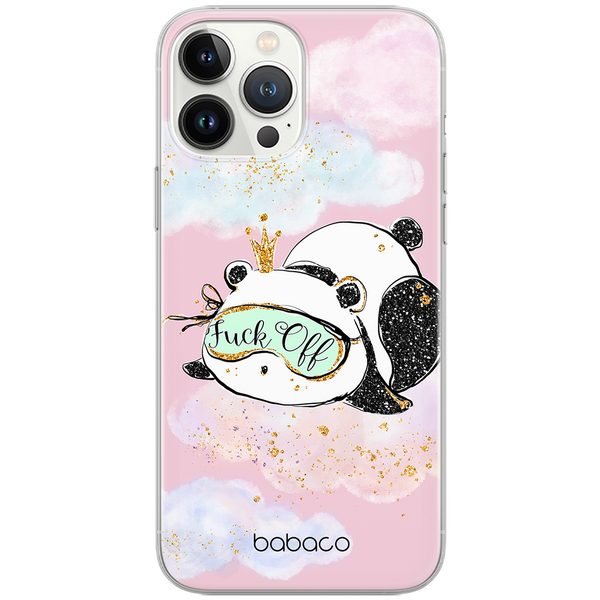 Etui Panda 001 Babaco Nadruk pełny Różowy