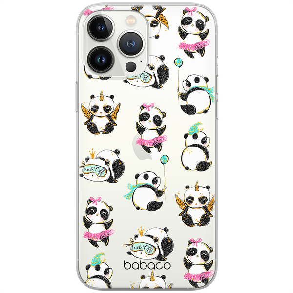 Etui Panda 008 Babaco Nadruk częściowy Przeźroczysty