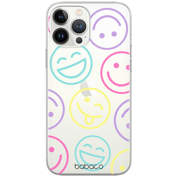 Etui Positive vibes 002 Babaco Nadruk częściowy Przeźroczysty