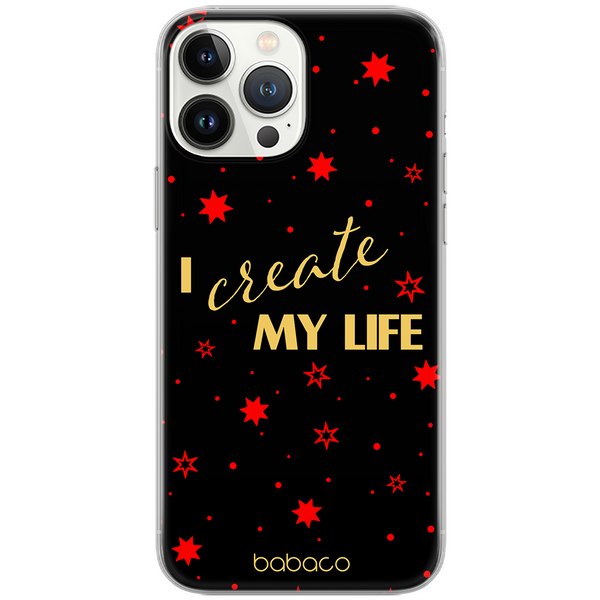 Etui Positive vibes 006 Babaco Nadruk pełny Czarny