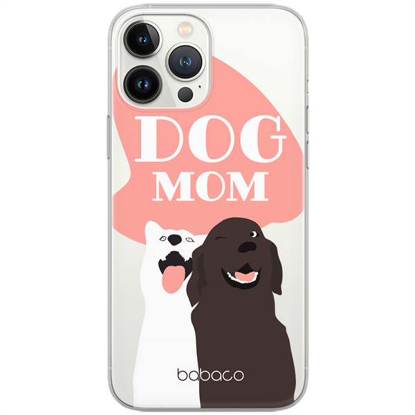 Etui Psy 008 Dog Mom Babaco Nadruk częściowy Przeźroczysty